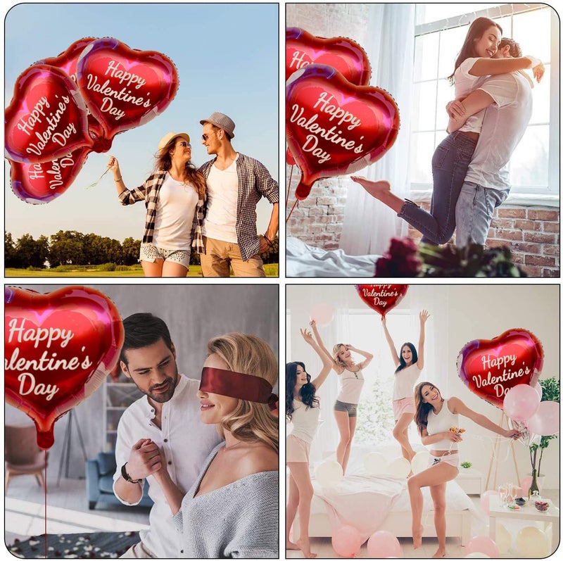 AMFIN Rubber (Pack Of 4) Valentine Combo Balloons/Happy Valentines Day Decoration Balloons/Valentine Decoration/Valentine Combo Items/Valentine Decoration Kit,Multicolor - Image 4