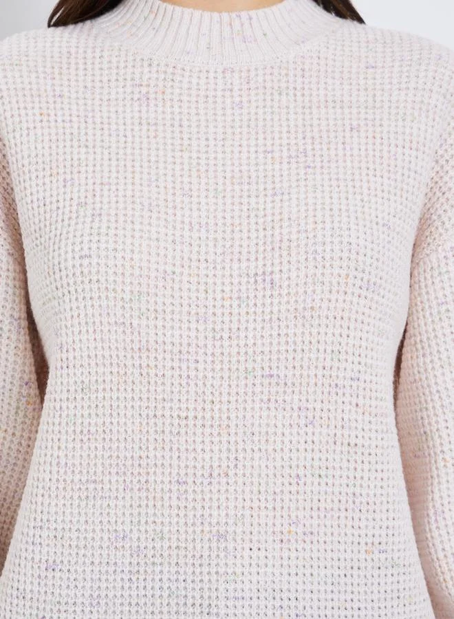 Styli Regular Fit Chunky Knit Mixed Yarn Sweater