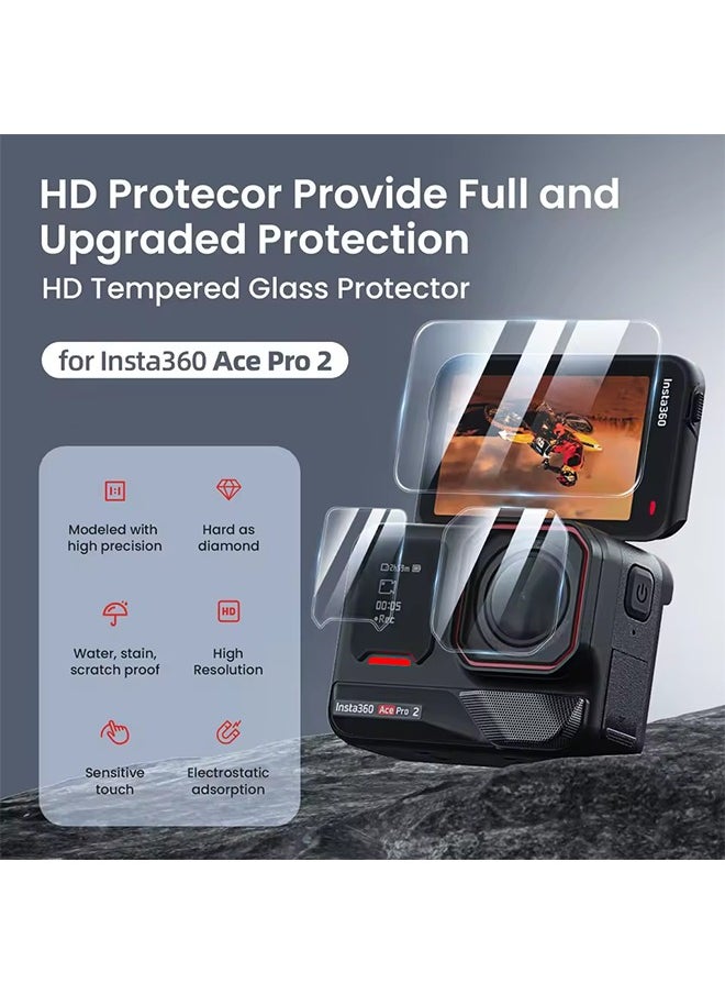 aMagisn aMagisn Lens Screen Protector for Insta360 Ace Pro 2，Tempered Glass 9H Hardness Anti-Scrach Anti-Bubble,Ace Pro 2 Accessories  - Image 2