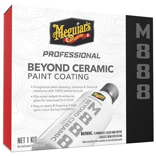 Meguiar's طلاء السيراميك الاحترافي من ميغوايرز بيوند M888 - طلاء سيراميك متعدد السنوات للسيارات، سهل التطبيق، يملأ العيوب الطفيفة مع مقاومة استثنائية للماء، والنعومة، والمقاومة الكيميائية - Image 1