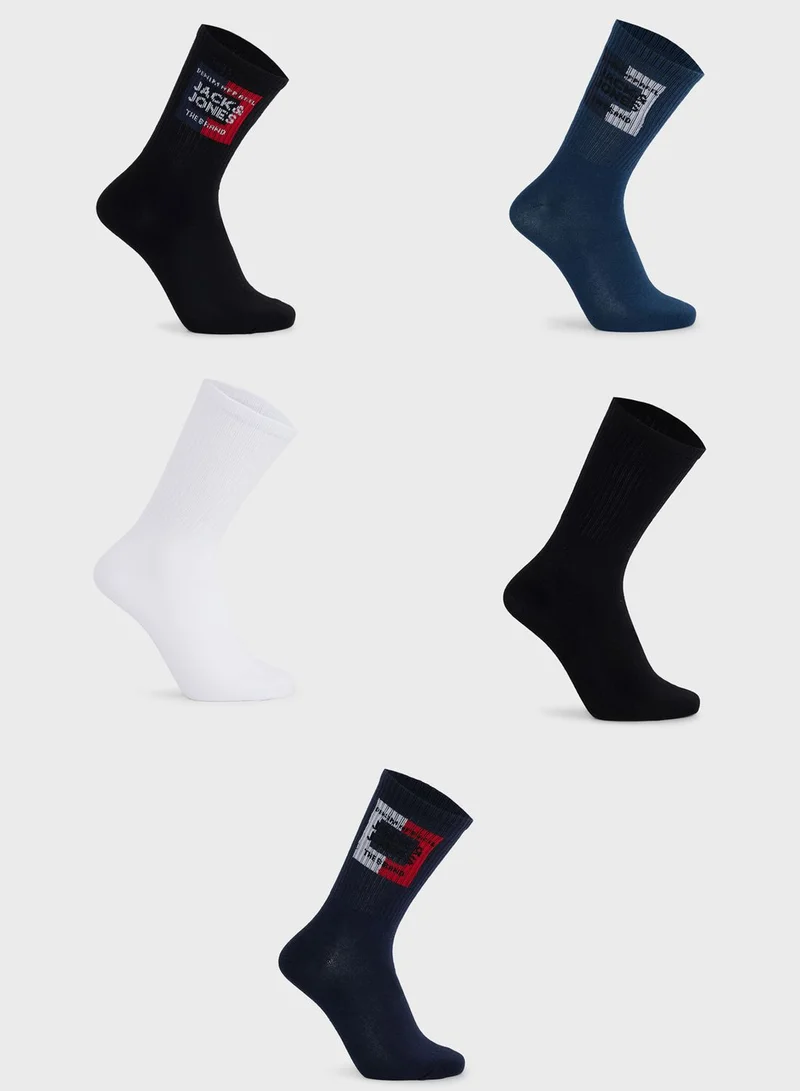 JACK & JONES 5 Pack Colorblock Socks