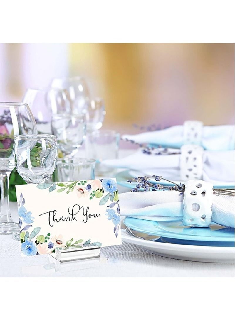Bukela 10/20 Pcs Acrylic Stand Transparent Position Card Holder, 50*30*10mm Acrylic Sign Holder, Table Number Holder Card Display Stand, Suitable for Postcard Photo Wedding Party Event Office Business Meeting - Image 5
