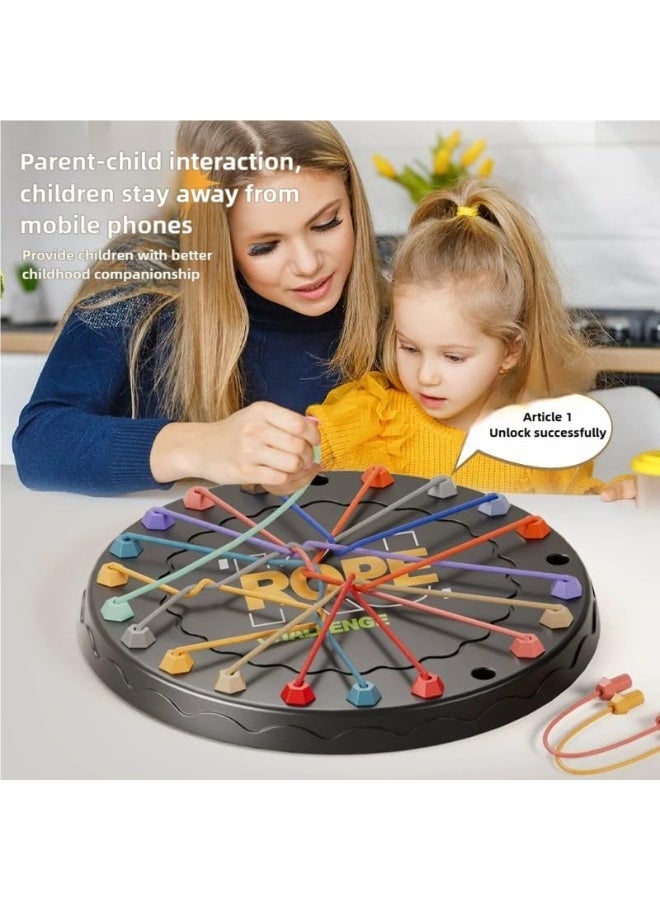 Brain Teaser Rope Challenge Puzzle Game– Interactive Logic Board Game, Enhances Strategic Thinking & Problem-Solving, Durable ABS Material with Colorful Pegs, Fun Family & Party Game for Teens & Adults, Perfect Gift for Christmas, New Year, Thanksgiving, Valentine’s Day - Image 1