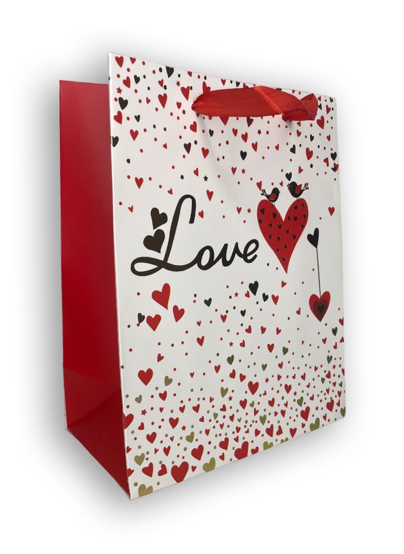 Share the Love Red Love Gift Bag – Elegant and Versatile Gift Bag for Any Occasion, Perfect for Valentine’s Day, Birthdays, and Special Moments  - Image 2