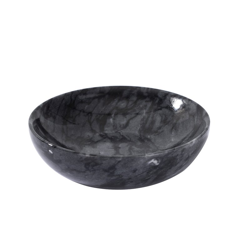 CM CHIC MONDAY 4.72 Inch Small Decorative Bowls, Natural Marble Decorative Bowls for Home Decor, Key Bowl, Coffee Tables Centerpiece, Soap Serving Bowl, Incense Burner, Smudge Bowl - Image 1