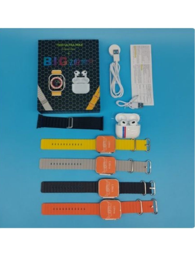AROAQ - T900 Ultra Max 2.1 Inch Smart Watch and Headphones 2 in 1 Wireless Smart Watch with Headphones - Image 1