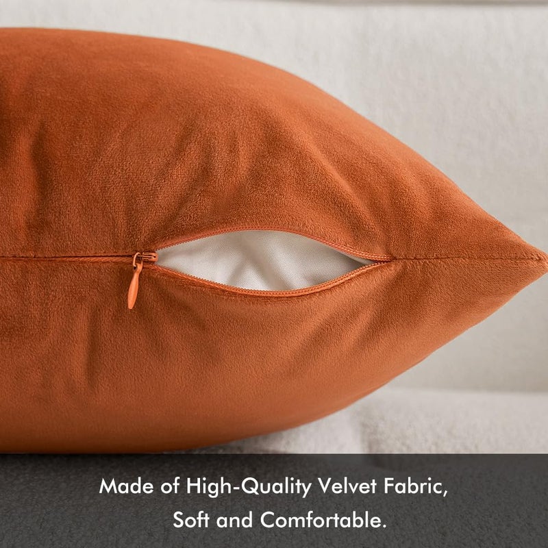 MIULEE Pack of 2, Velvet Soft Soild Decorative Square Throw Pillow Covers Set Cushion Case for Sofa Bedroom Car 12 x 20 Inch 30 x 50 cm - Image 3