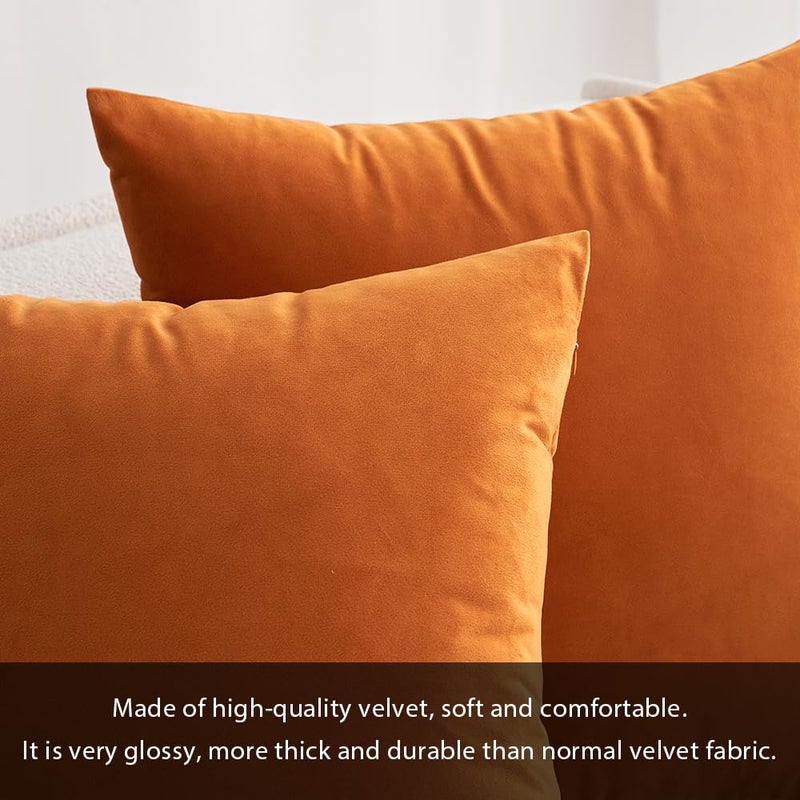 MIULEE Pack of 2, Velvet Soft Soild Decorative Square Throw Pillow Covers Set Cushion Case for Sofa Bedroom Car 12 x 20 Inch 30 x 50 cm - Image 2
