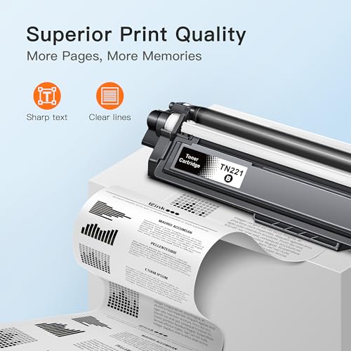E-Z Ink خراطيش حبر E-Z Ink TN221 البديلة لطابعة Brother TN221 TN-221 حبر أسود للاستخدام مع MFC-9130CW HL-3170CDW HL-3140CW HL-3180CDW MFC-9330CDW MFC-9340CDW HL-3150CDN (2 حبر أسود TN221) - Image 4