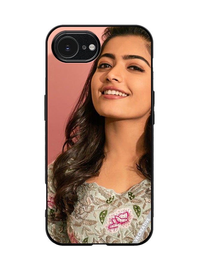 Protective Case Cover For Apple iPhone 16e Bollywood Actress Rashmika Mandanna Design Multicolour