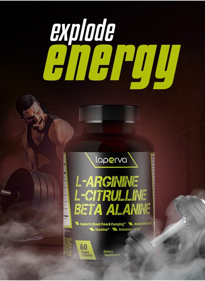 Laperva - L-Arginine L-Citrulline Beta-Alanine- 60Capsule - Image 1