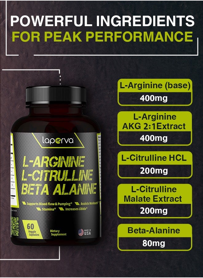 Laperva - L-Arginine L-Citrulline Beta-Alanine- 60Capsule - Image 1