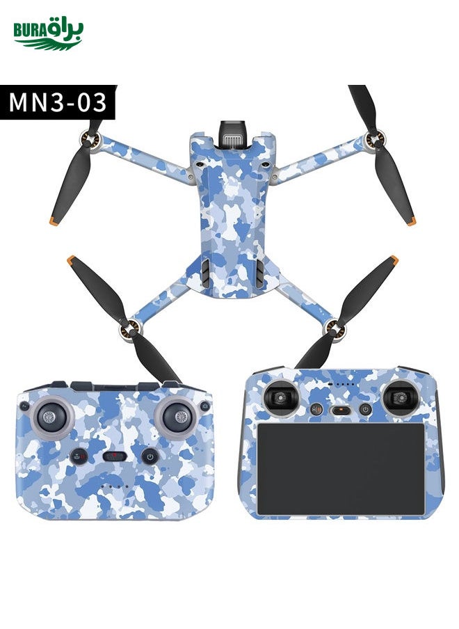 BURAQ - Full Surround Style Waterproof  Sticker For DJI Mini 3 Pro RC With Screen Version(Mn3-03) - Image 1