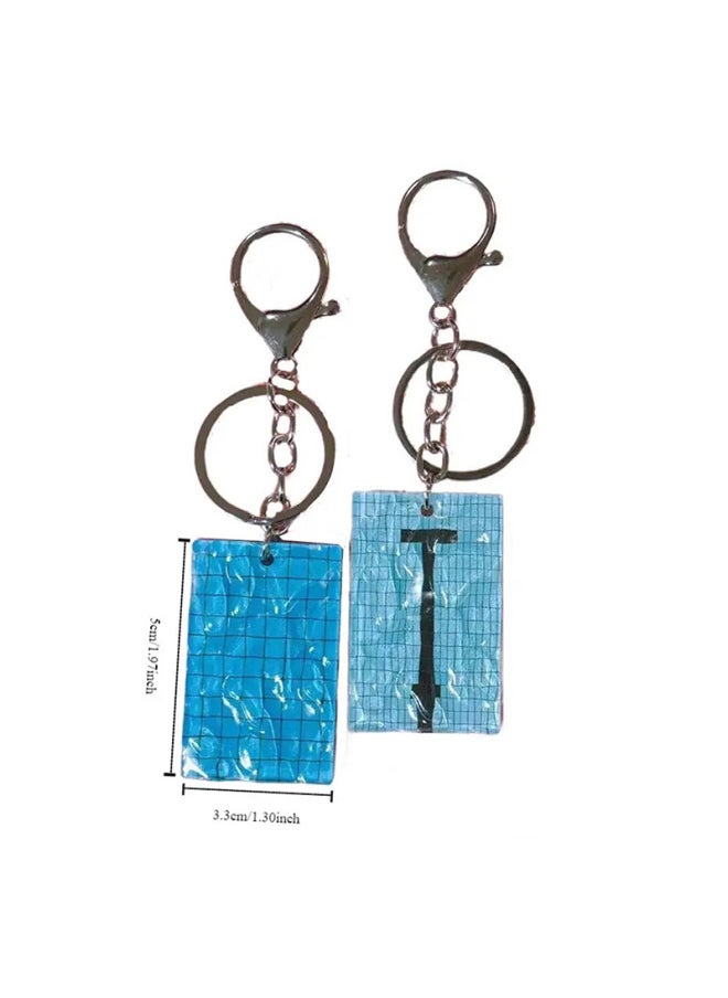 Generic - Creative Swimming Pool Keychain Wavy Keychain Decorations Car Key Ring Swimming Pool Keychain Alltaglich Pendant Swimmer's Gift-Color:A1 - Image 1