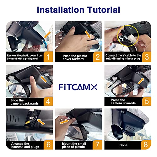 FITCAMX كاميرا داش فيت كام إكس 4K مناسبة لجينيسيس GV70 2022-2026 2.5T 3.5T سبورت أدفانسد بريستيج سيلكت (HD2-AR100)، مظهر OEM، فيديو UHD 2160P، واي فاي وتطبيق، تسجيل متكرر، حساس G، توصيل وتشغيل، بطاقة 64GB - Image 5