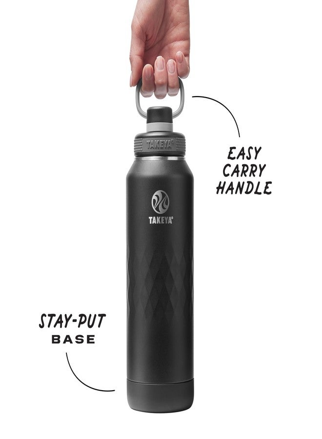 Takeya Sport 40 oz Triple-Insulated Stainless Steel Water Bottle, Spout Lid - Leakproof, Sweatproof, BPA-Free, Keeps Drinks Cold 36 Hrs, Hot 14 Hrs - Obsidian - Image 3