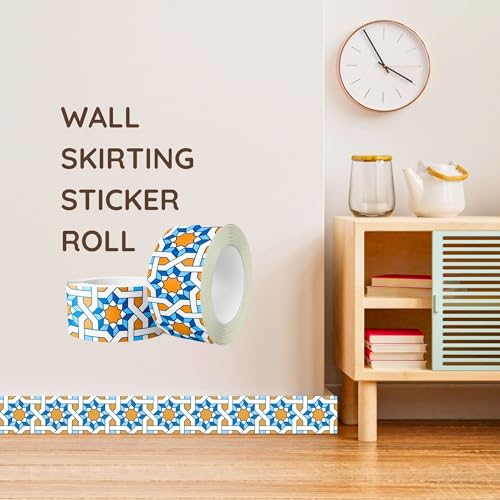 Brandian Strip Tile Sticker Durable Waterproof Mosaic Border for Kitchen and Wall Decor, Italian Design, Easy Application (09 Strips, 48 x 10 cm Each - Final Size 432 x 10 cm) - Image 3