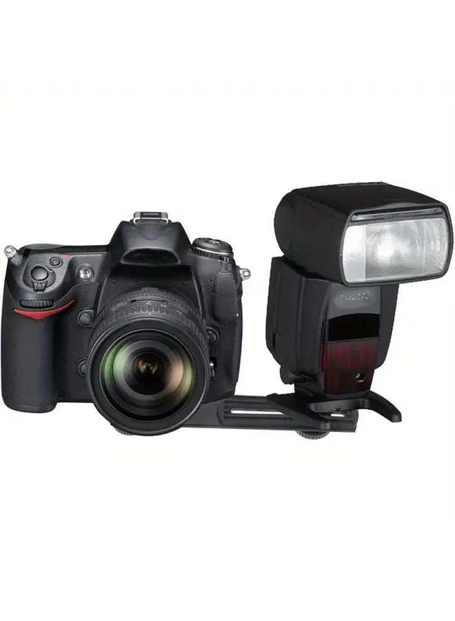 حامل فلاش الكاميرا المصنوع من سبائك الألومنيوم الأسود، قضيب أفقي قصير، دعامة تمديد ثابتة - Image 4