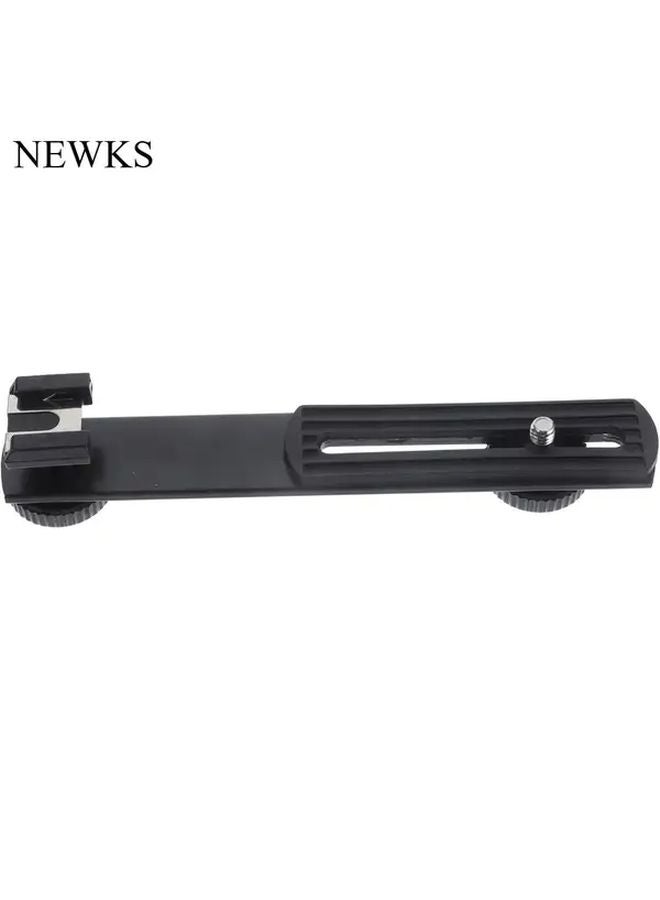 حامل فلاش الكاميرا المصنوع من سبائك الألومنيوم الأسود، قضيب أفقي قصير، دعامة تمديد ثابتة - Image 2