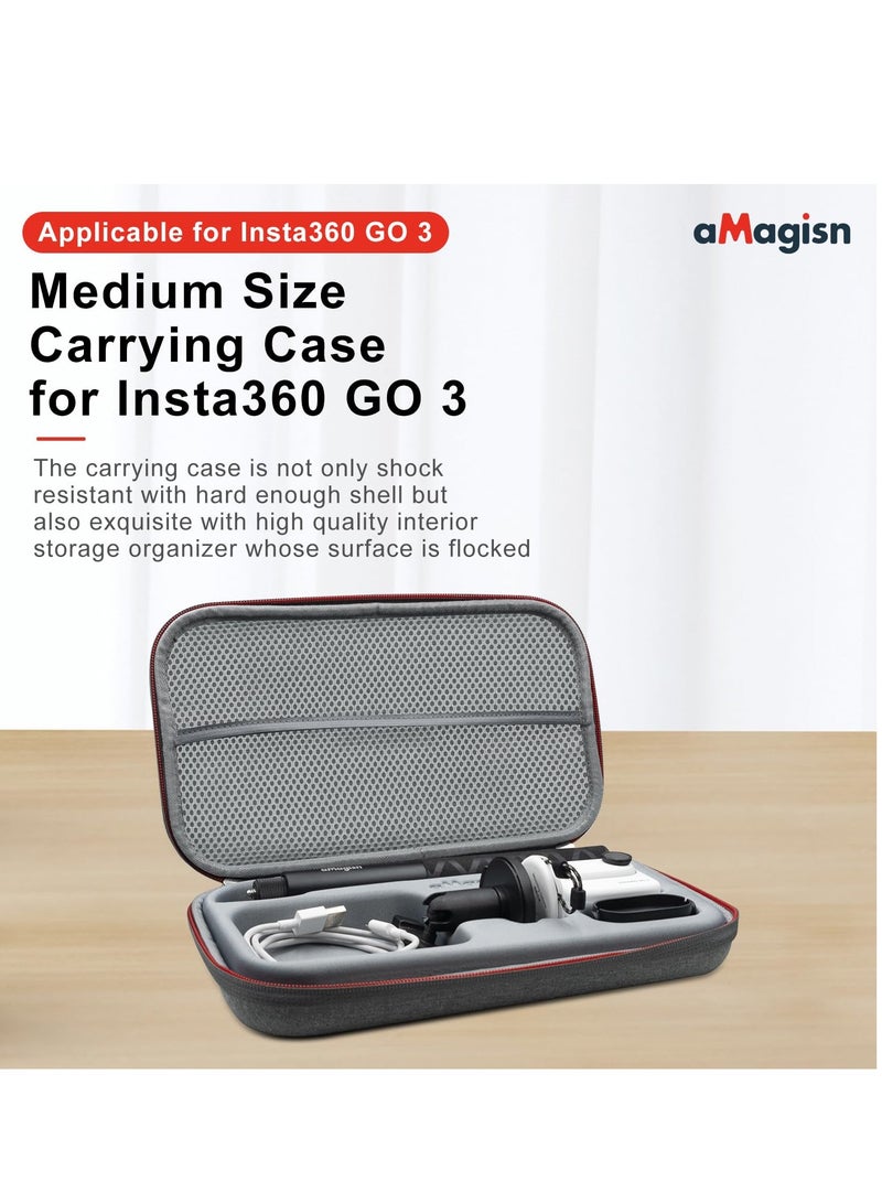 KASTWAVE Portable Travel Bag for Insta360 GO3, Storage Bag Carrying Case With Removable Inner Tray for Insta360 GO 3 Camera Accessories for Outdoor Hard Travel Storage Accseeories Bag - Image 4