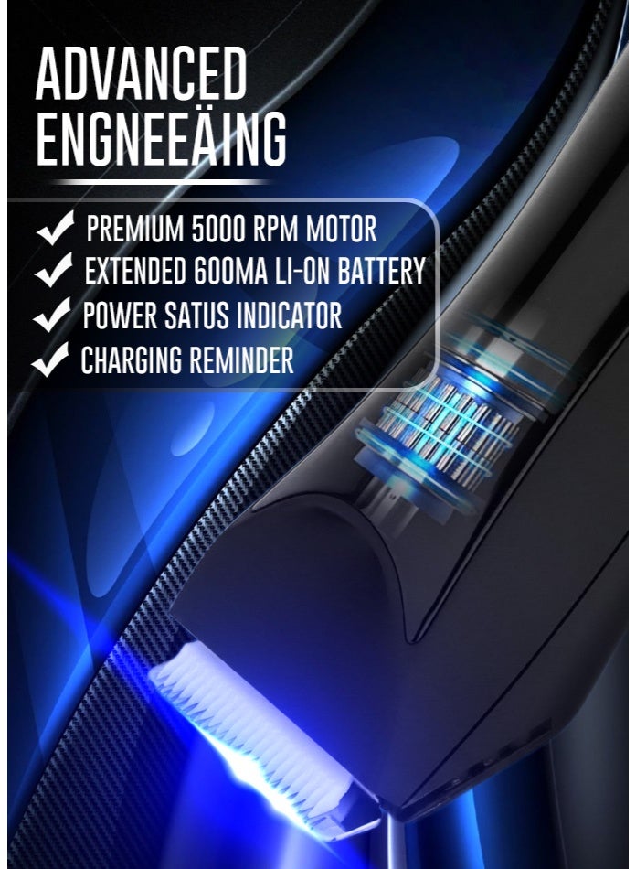 نيكاي أفضل أداة للعناية بشعر الجسم بالكامل للرجال – ماكينة حلاقة كهربائية IPX6 للرطب/الجاف مزودة بضوء ليد | شاشة LCD ذكية | مدة تشغيل حوالي ۱۰۰ دقيقة | طول قابل للتعديل وشحن سريع من النوع C - Image 4