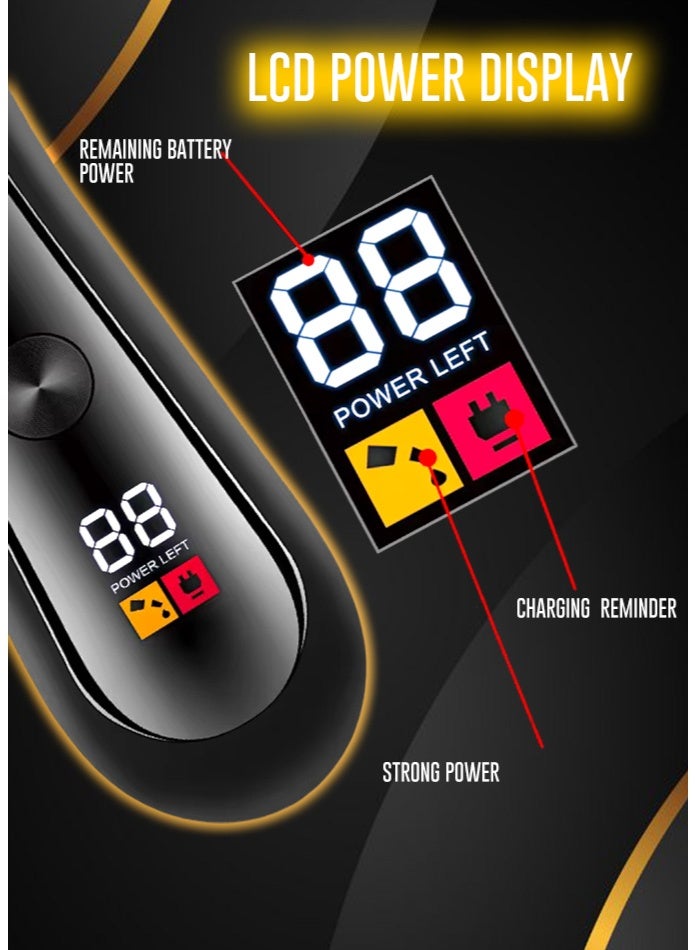 نيكاي أفضل أداة للعناية بشعر الجسم بالكامل للرجال – ماكينة حلاقة كهربائية IPX6 للرطب/الجاف مزودة بضوء ليد | شاشة LCD ذكية | مدة تشغيل حوالي ۱۰۰ دقيقة | طول قابل للتعديل وشحن سريع من النوع C - Image 5