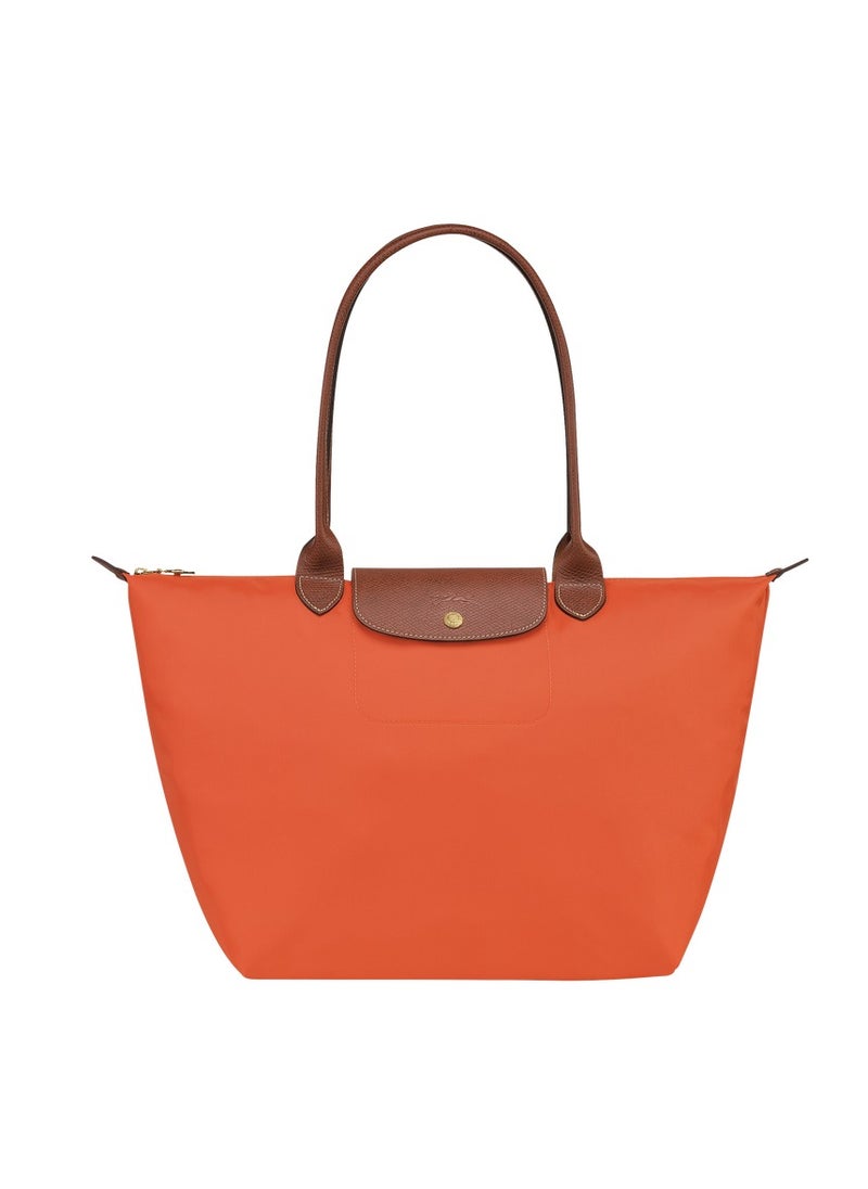 Longchamp women's large handbag, handbag, shoulder bag, orange classic style  - Image 1