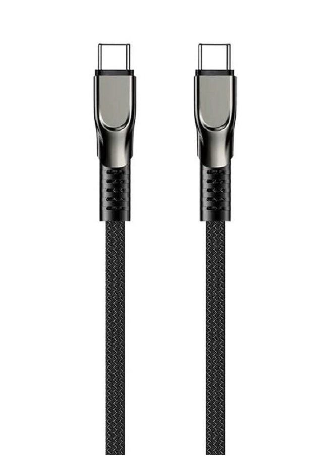CALK - Type-C to Type-C Fast Charging Data Transmission Cable for iPad Mini MacBook Pro MacBook Air iPad Pro Samsung S23Plus Huawei P40 and Android Devices - Image 1