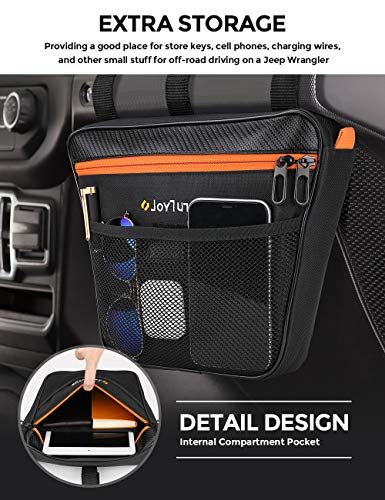 JOYTUTUS Passenger Grab Handle Storage Bag, Phone Holder Storage Organizer Bag, Multi-Purpose Pouch Organizer Bag Compatible with Wrangler CJ YJ TJ JK JL 1965 to 2024 & JT Gladiator 2020 to 2024 UTV - Image 2