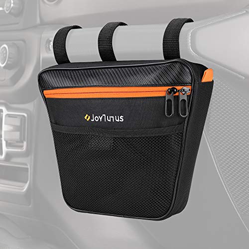 JOYTUTUS Passenger Grab Handle Storage Bag, Phone Holder Storage Organizer Bag, Multi-Purpose Pouch Organizer Bag Compatible with Wrangler CJ YJ TJ JK JL 1965 to 2024 & JT Gladiator 2020 to 2024 UTV - Image 1