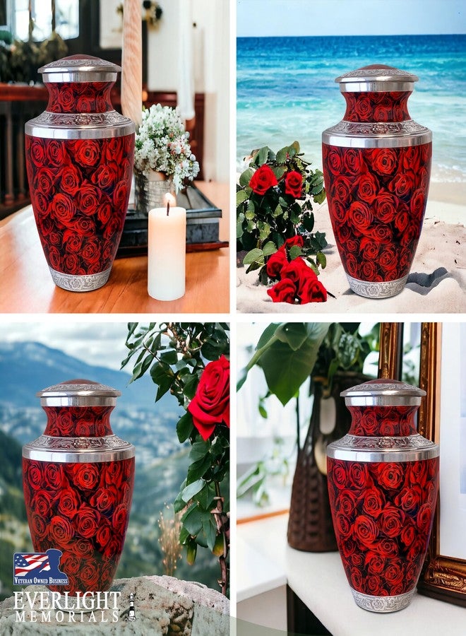 Everlight Memorials Cremation Urns for Human Ashes - Eternal Roses Large Decorative Urn for Adult Men & Women - Burial Urns for Adult Human Ashes - Image 4