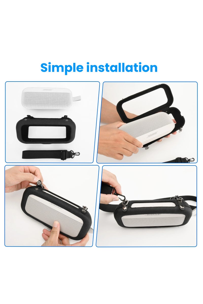 General Compatible with Bose SoundLink Flex 1-2 Generation Speaker Case EVA Shoulder Strap Case  - Image 4