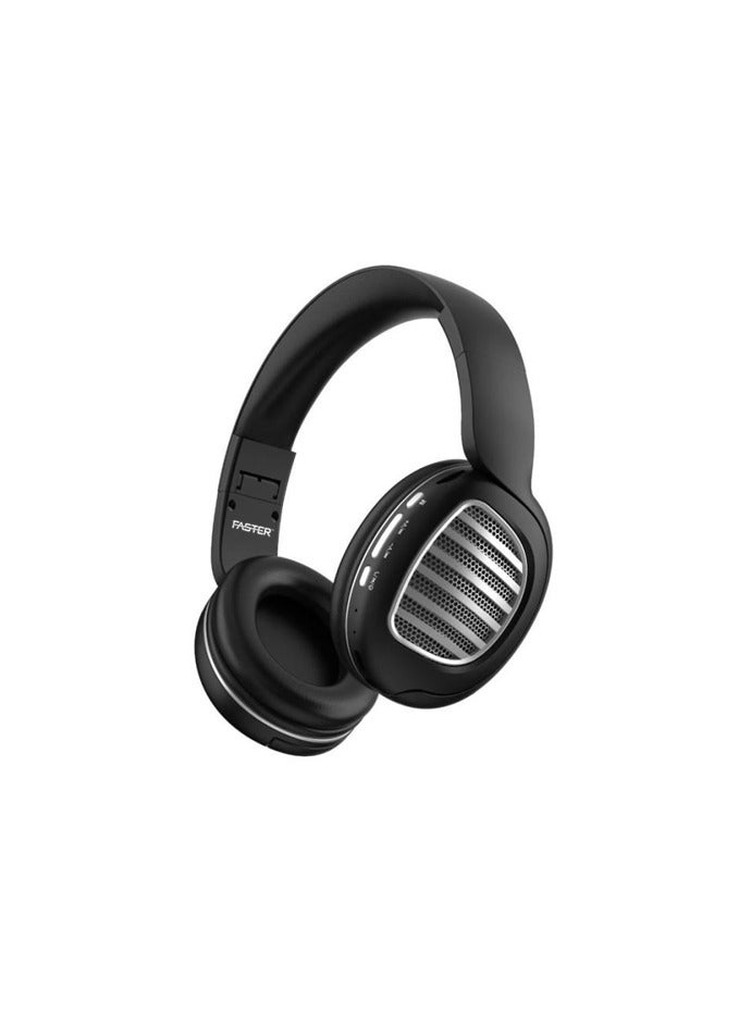 S4 Over-Ear Wireless Headphones with Microphone - Deep Bass Sound, HiFi Stereo Bluetooth Headphones - Active Noise Cancellation, Foldable Design, 10 Hours Playtime, Lightweight Foam Ear Cups - Ideal for Travel, Work, Gaming, and TV