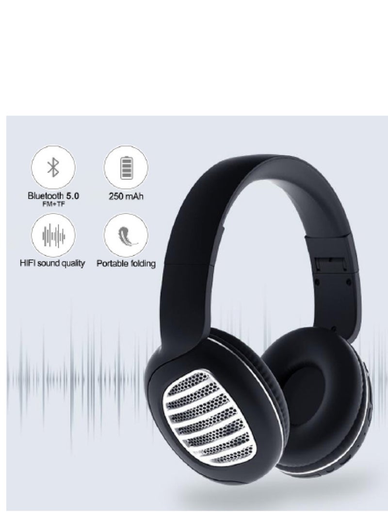 Faster - S4 Over-Ear Wireless Headphones with Microphone - Deep Bass Sound, HiFi Stereo Bluetooth Headphones - Active Noise Cancellation, Foldable Design, 8 Hours Playtime, Lightweight Foam Ear Cups - Ideal for Travel, Work, Gaming, and TV - Image 1