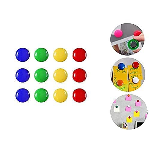 MeeTo Colourful Magnet Buttons for Fridge/Magnetic Whiteboard/Stick Notes, Photos, Charts and More - Multicolor (10) - Image 5
