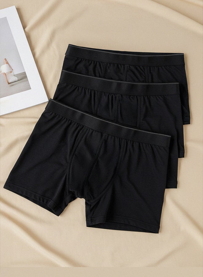 trendyol Black 3-Pack Plain Boxer - Image 1