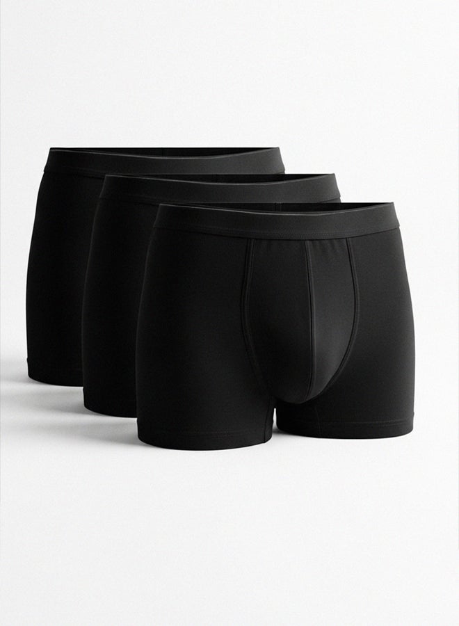trendyol Black 3-Pack Plain Boxer - Image 2