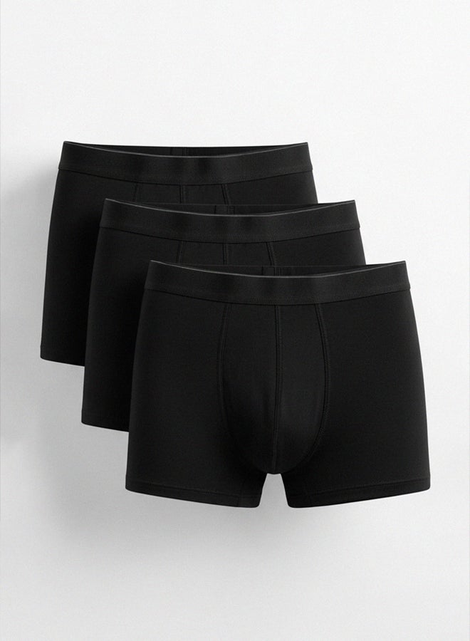 trendyol Black 3-Pack Plain Boxer - Image 3