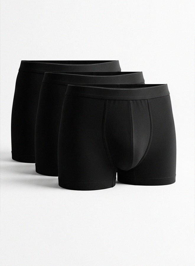 trendyol Black 3-Pack Plain Boxer - Image 2