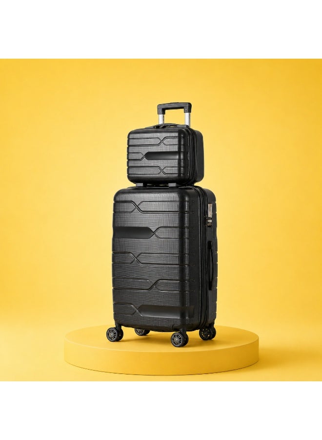 2 Piece Cabin Trolley Luggage Set, Travel Suitcases with 8 Spinner Wheels and TSA Lock for Short Trips - Image 1