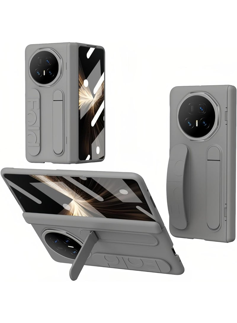 general Compatible with Honor Magic V5 2025 Case with Screen Protector  Adjustable Stand  Hand Strap, Frosted PC Shockproof Cover Hinge Case for Honor Magic V5 - Image 1