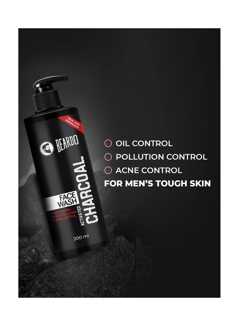 BEARDO Beardo Activated Charcoal Face Wash for men, 200ml | For Deep Pore Cleaning and Removes Dirt | face wash for acne and pimples | face wash for oily skin  - Image 4