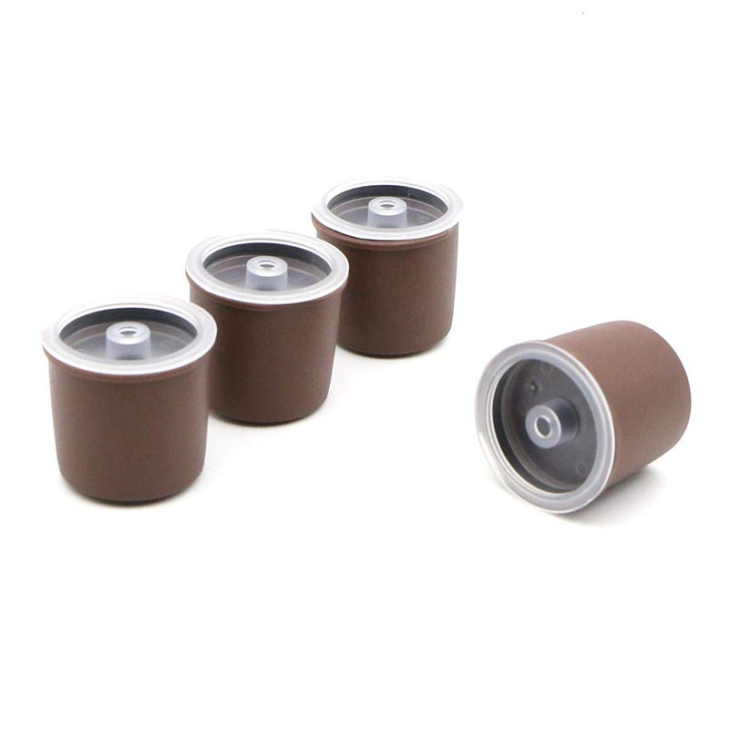 Rizanee 4 Pack Refillable Capsule Cup Reusable Coffee Filter Filling For Illy Coffeemaker - Image 1