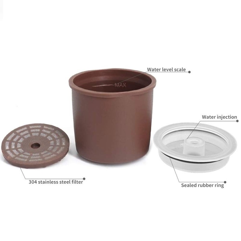 Rizanee 4 Pack Refillable Capsule Cup Reusable Coffee Filter Filling For Illy Coffeemaker - Image 2