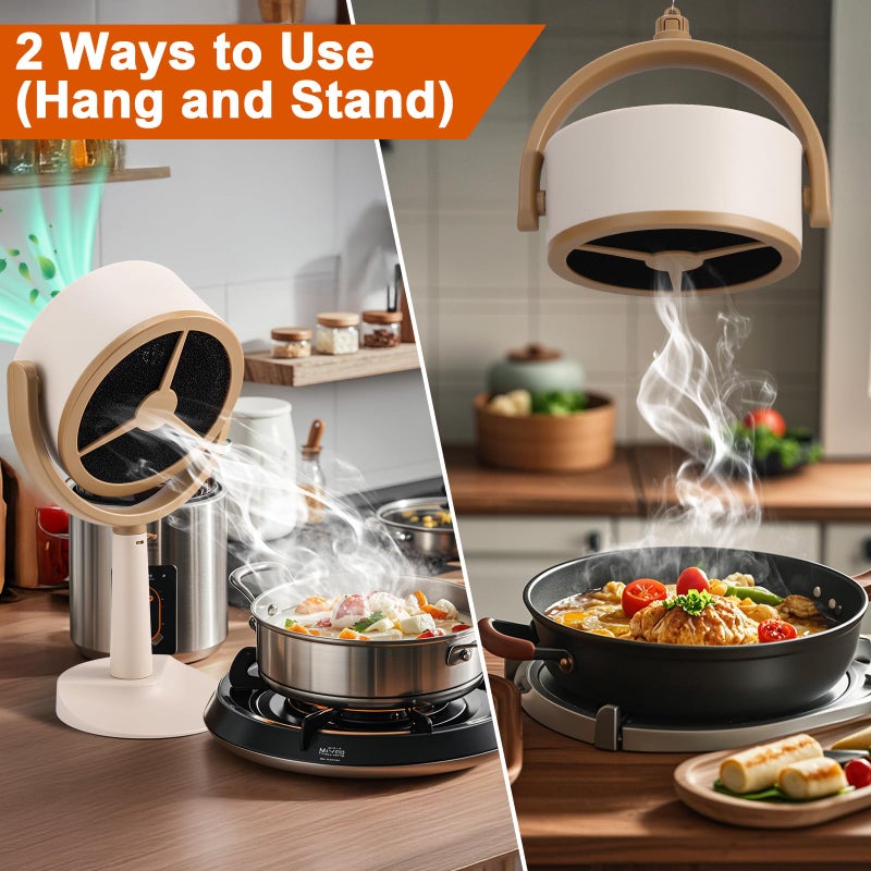 Mity Rain Portable Range Hood for Cooking, Rechargeable Kitchen Exhaust Fan, 125Â° Adjustable Rotation, Low Noise, Reusable Carbon Filter for Smoke Removal in Kitchens, BBQs, Hot Pots, RVs & Apartments - Image 5