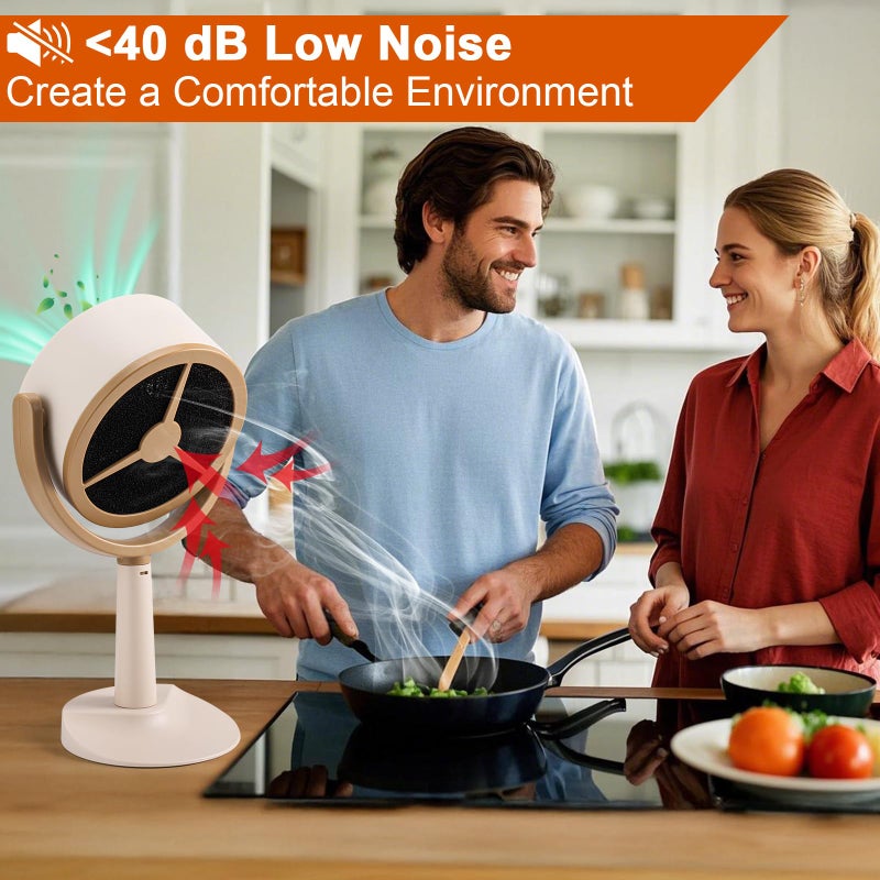 Mity Rain Portable Range Hood for Cooking, Rechargeable Kitchen Exhaust Fan, 125Â° Adjustable Rotation, Low Noise, Reusable Carbon Filter for Smoke Removal in Kitchens, BBQs, Hot Pots, RVs & Apartments - Image 4