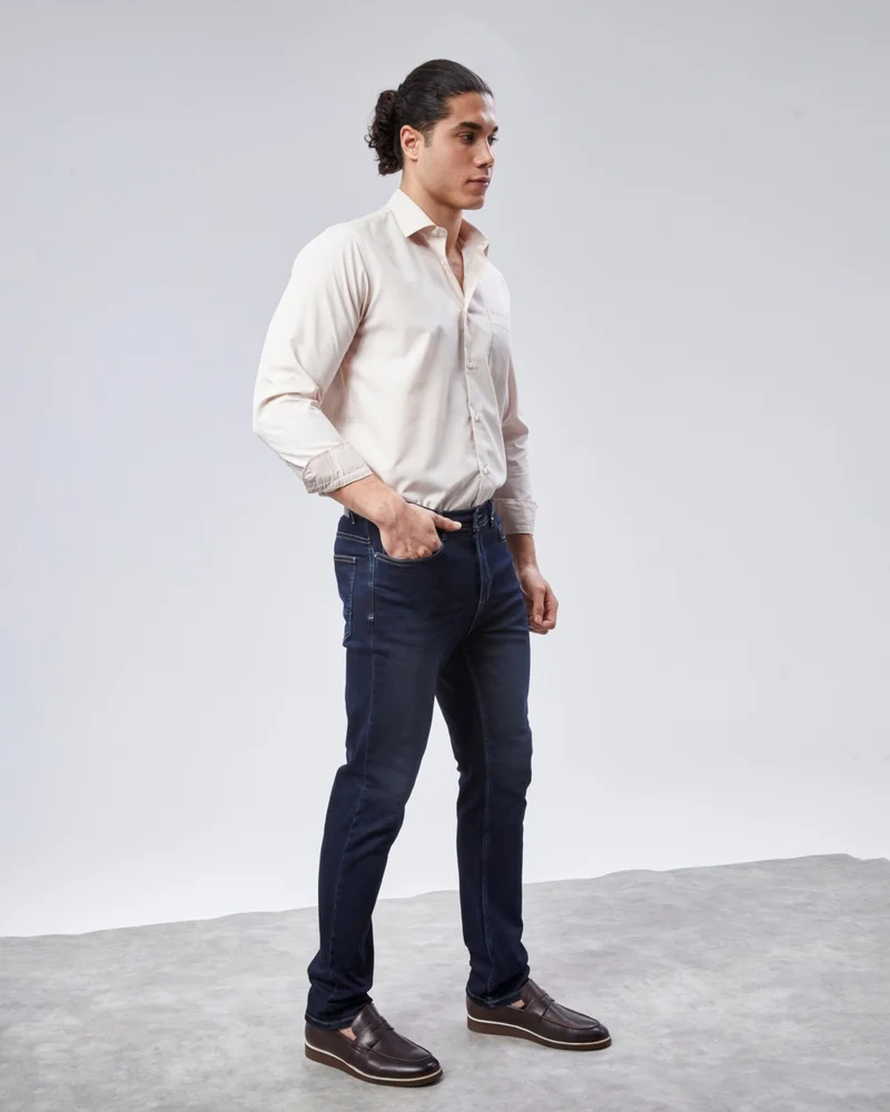 Cedy Denim Xcedy Premium Men's Classic 5 Pocket High Waist Regularfit Flexible Pipe Leg Trousers