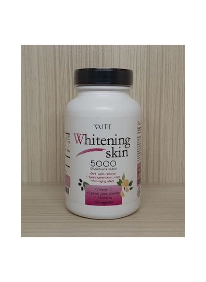 VAITE - VAITE Glutathione Whitening Pills - Dark Spots & Acne Scar Remover - 5000 - Made in USA - Vegan Skin Bleaching Pills with Anti-Aging & Antioxidant Effect - 120 Capsules - Image 1
