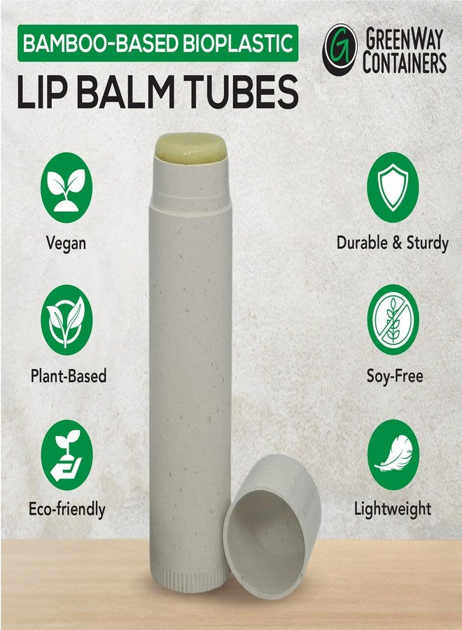 GREENWAY CONTAINERS GreenWay 0.15oz / 4.25g Bamboo Lip Balm Tubes with Lids - 25 Pack Twisting Empty Chapstick Tubes - Plastic-free Refillable Lip Gloss Tube - Eco-Friendly DIY Cosmetic Containers – White - Image 3