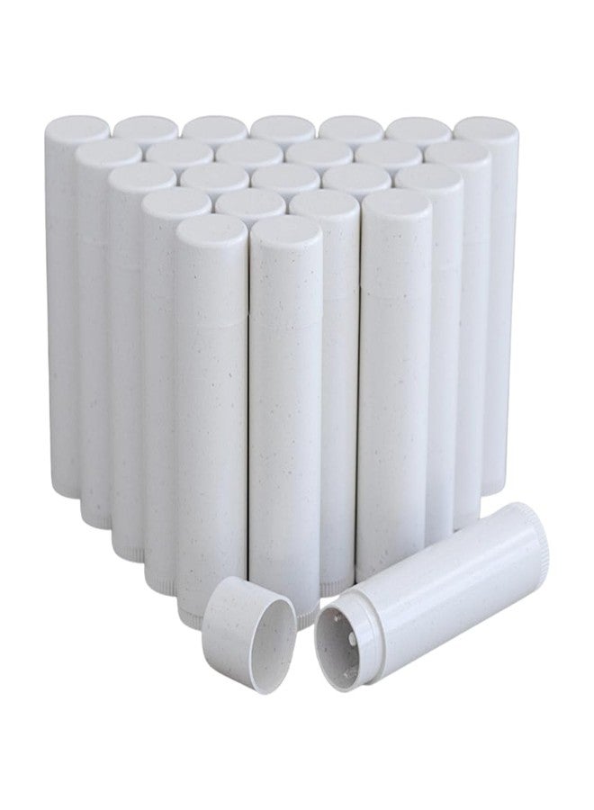 GREENWAY CONTAINERS GreenWay 0.15oz / 4.25g Bamboo Lip Balm Tubes with Lids - 25 Pack Twisting Empty Chapstick Tubes - Plastic-free Refillable Lip Gloss Tube - Eco-Friendly DIY Cosmetic Containers – White - Image 1